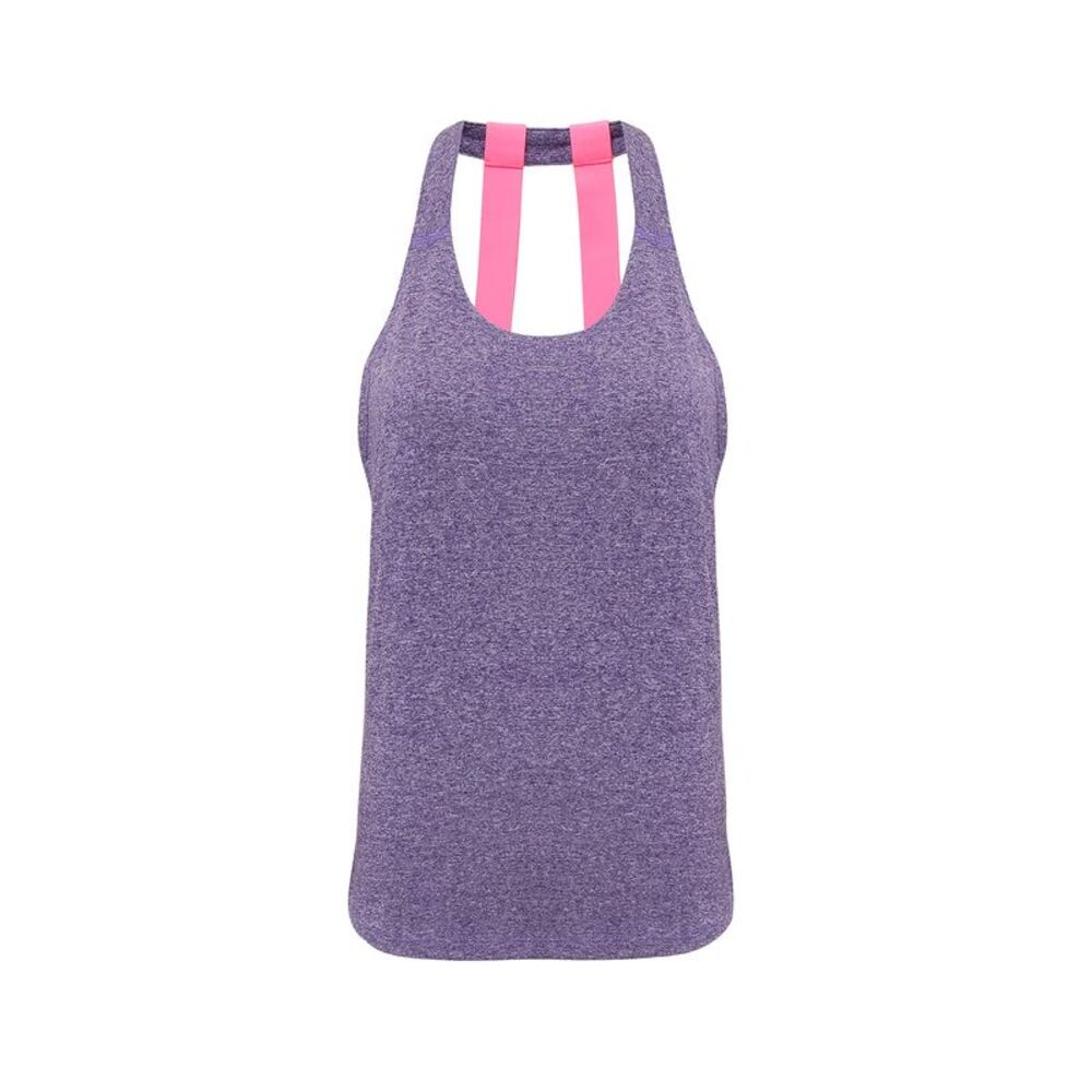 Tri Dri Womens/Ladies Double Strap Back Vest / Purple Melange